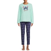 Stitch Women's and Women's Plus Pajama Set 2 Piece Set