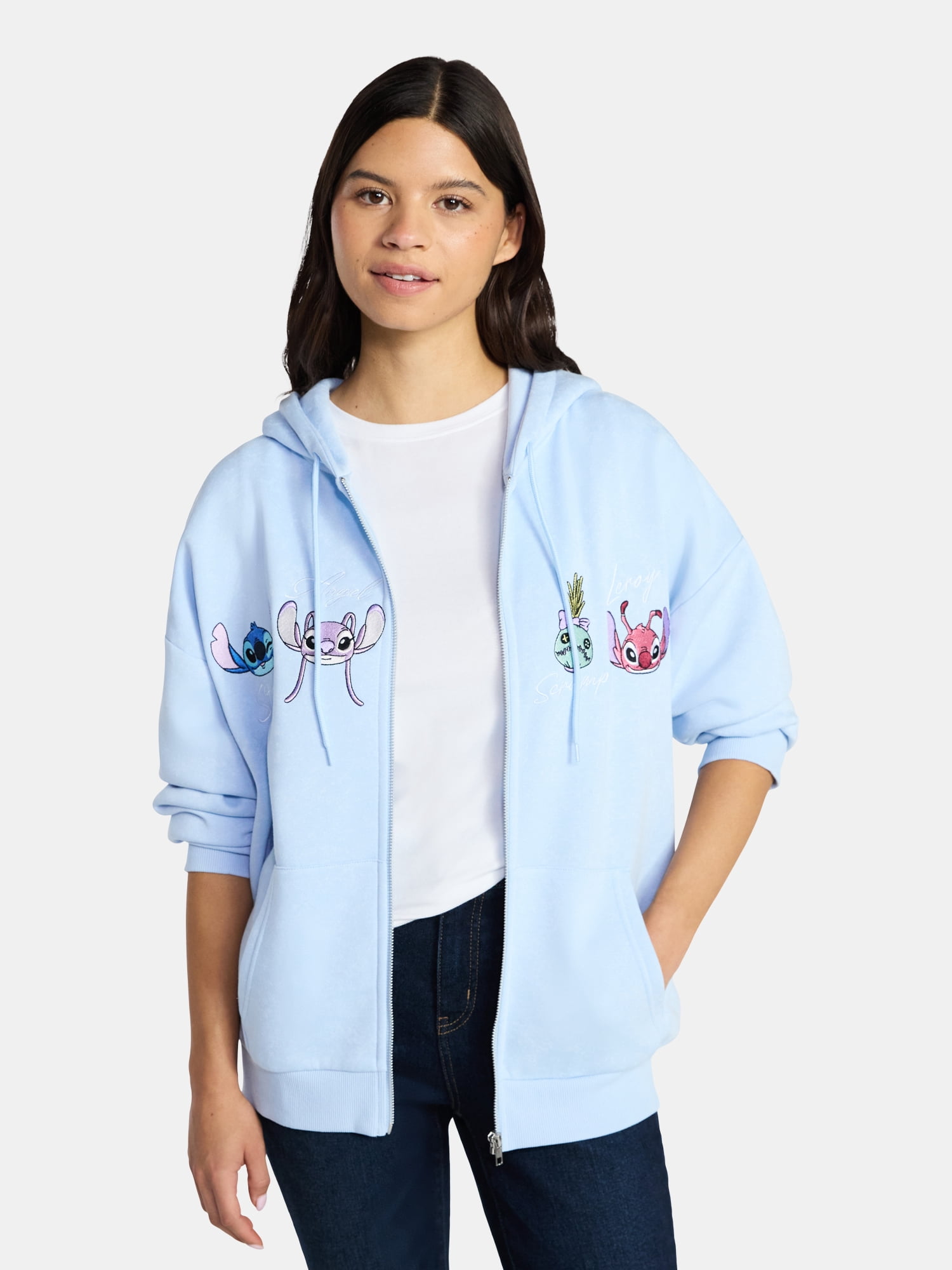 Stitch Womens AOP Zip Hoodie, Sizes 1X-4X