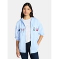 thumbnail image 1 of Stitch Womens AOP Zip Hoodie, Sizes 1X-4X, 1 of 6