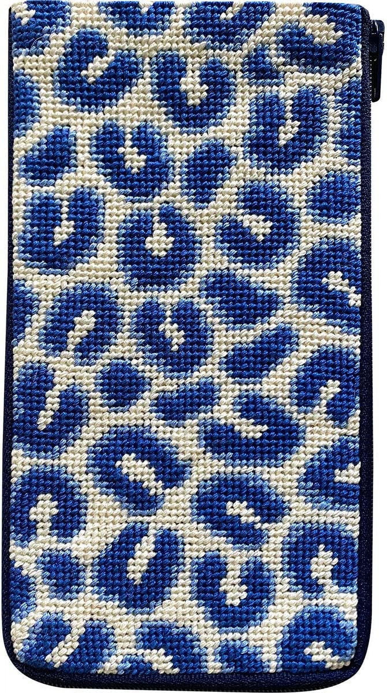 Stitch & Zip Eyeglass Case Needlepoint Kit Leopard
