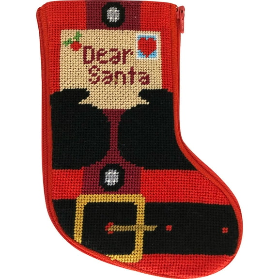Stitch & Zip Letter to Santa Mini Stocking Needlepoint Kit