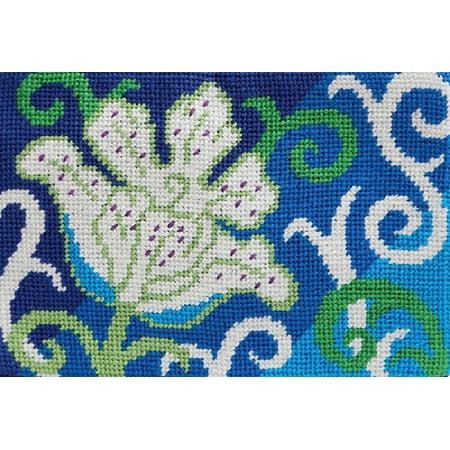 Stitch & Zip Needlepoint Purse/Cosmetic Case Kit - SZ608 White Tulip