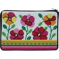 thumbnail image 1 of Stitch & Zip Needlepoint Purse Kit- Pink & Orange Poppies, 1 of 1
