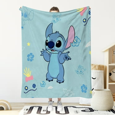 Stitch and Angel Blanket Soft flannel Throw Blanket Plush Lightweight Warm Fuzzy Flannel Blankets and Throws for Boys Girls Couch Sofa Bed