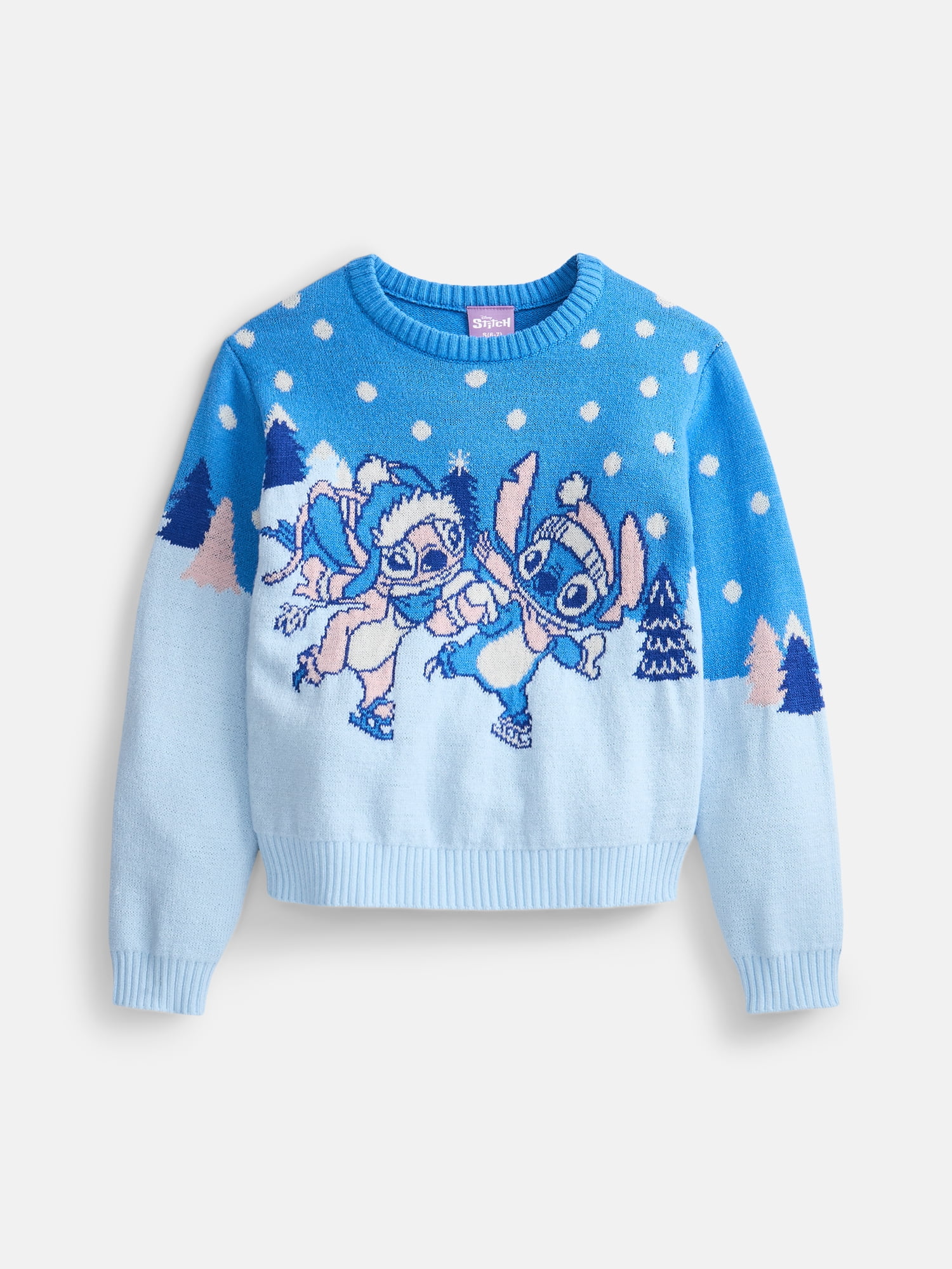 Stitch and Angel Girls' Jacquard Sweater with Long Sleeves, Sizes 4-16