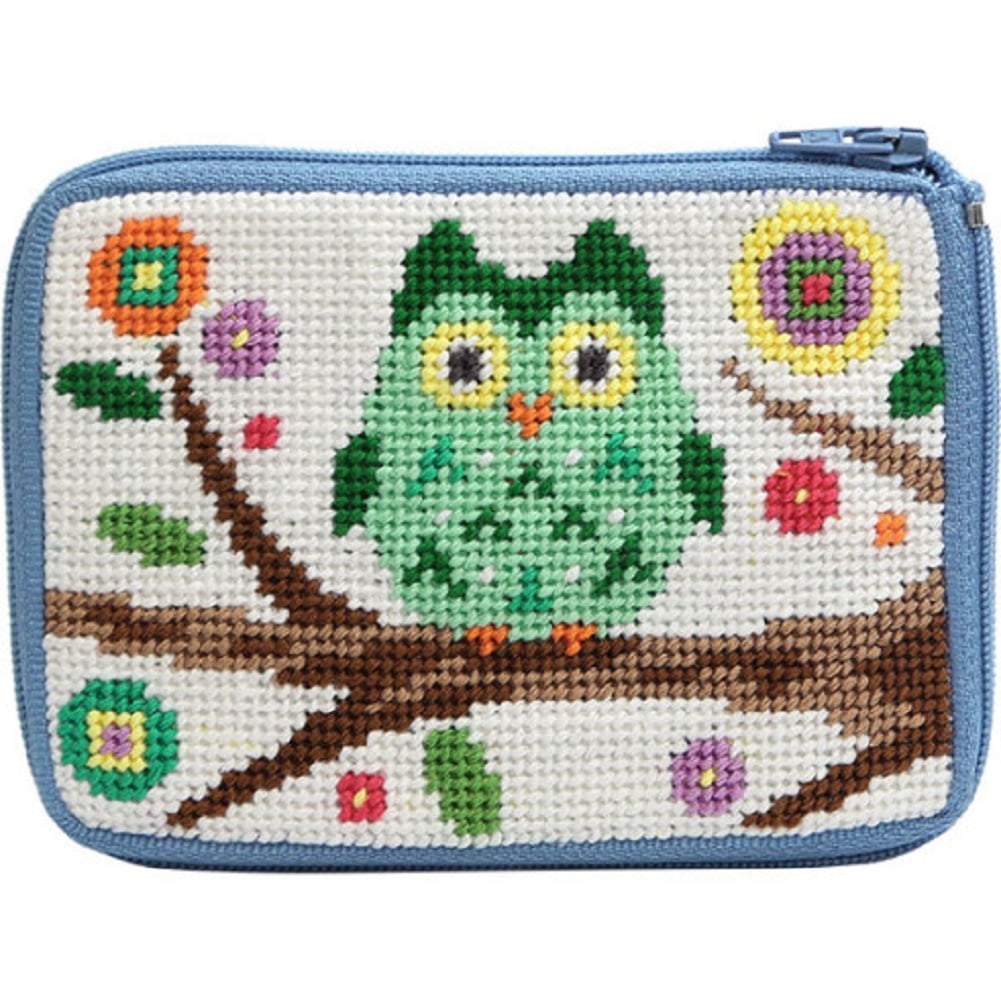 Stitch & Zip Coin Purse Kits, Cross Stitch Design: Owl SZ205