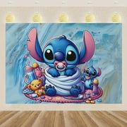 Stitch's Happy Birthday background, birthday parties, graduation ceremonies, Christmas, Halloween and more - indoor/outdoor holiday decorations, for both indoor and outdoor use