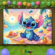 Stitch's Happy Birthday background, birthday parties, graduation ceremonies, Christmas, Halloween and more - indoor/outdoor holiday decorations, for both indoor and outdoor use