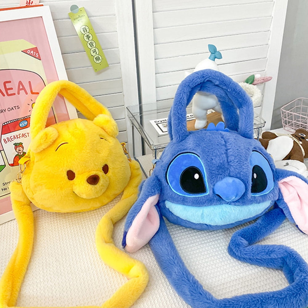 Disney Mickey Minnie Mouse Messenger Bag Plush Doll Coin Purse Bag Child  Little Girl Cute Baby Cartoon Handbag Kids Gift