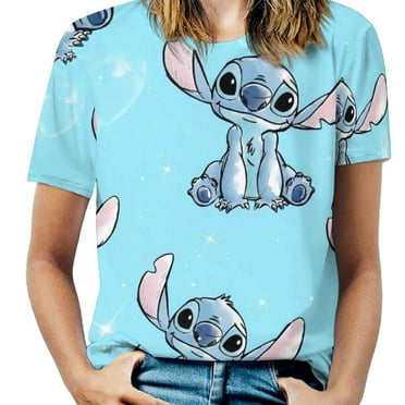 Stitch t-shirts womens short sleeve tops L