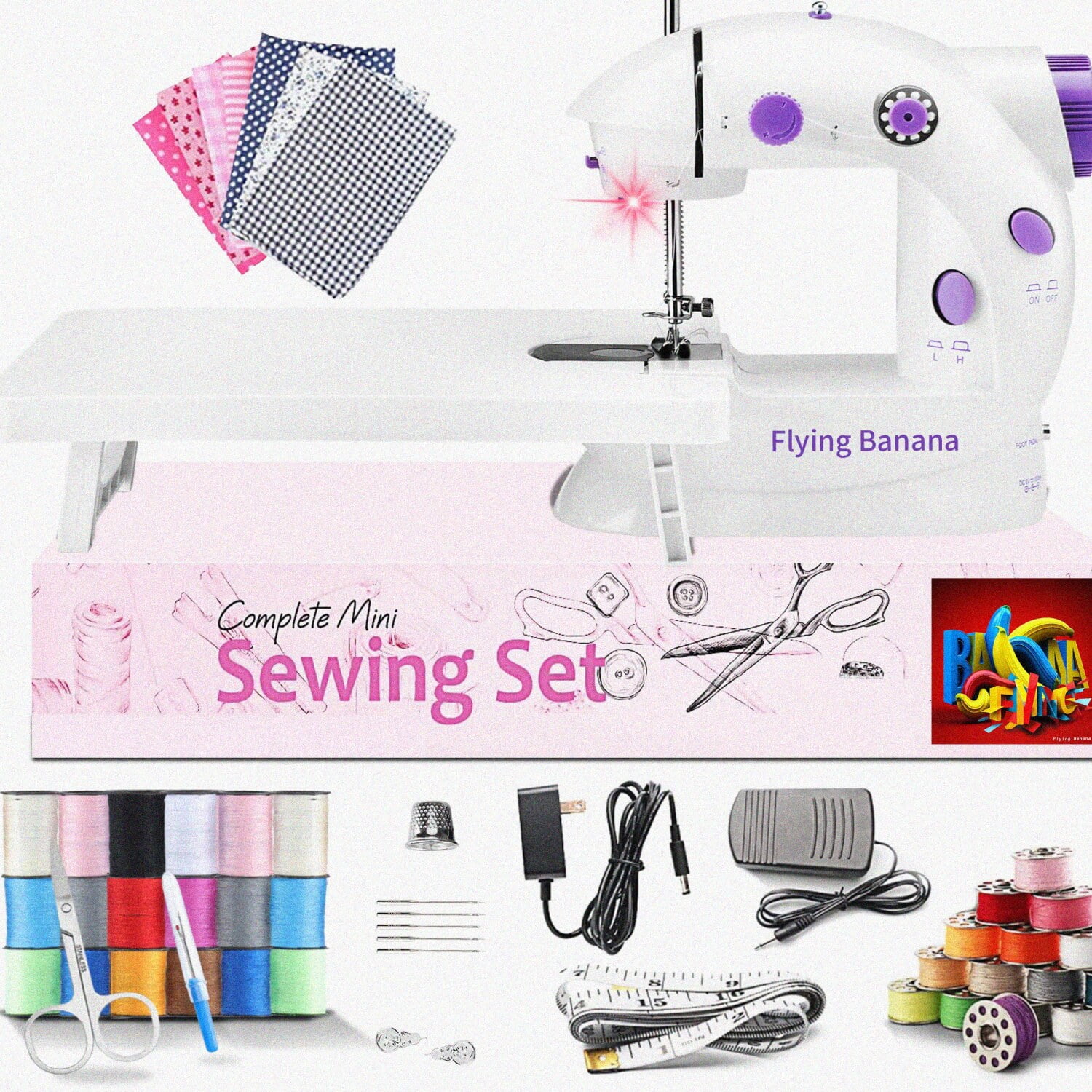 Electric Mini Sewing Machine For Beginners, Adults, Kids With 12 Built In Stitches Portable Sewing Machine 315702e1 D 1041409