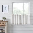 thumbnail image 1 of VHC Brands Stitched Burlap Curtain Tier, White, 24x36, Set of 2, 1 of 7
