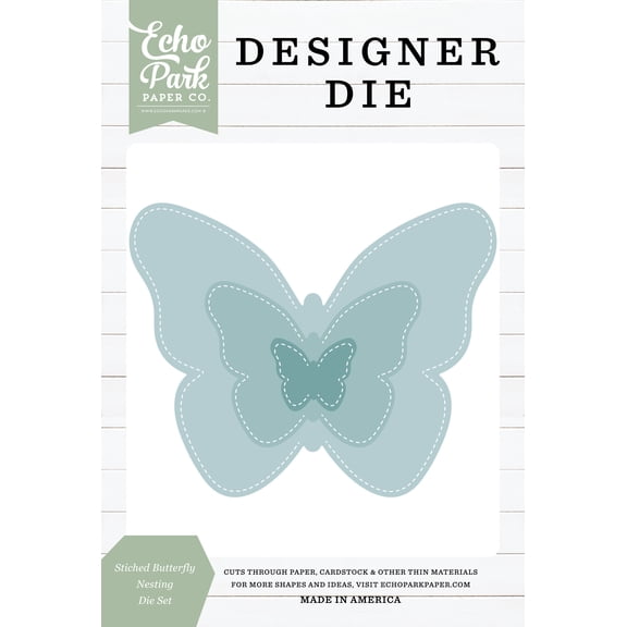Stitched Buttefly Nesting Large Die Set
