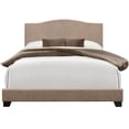thumbnail image 1 of Stitched Camel Back Full Upholstered Bed in Sandy Beige, 1 of 7