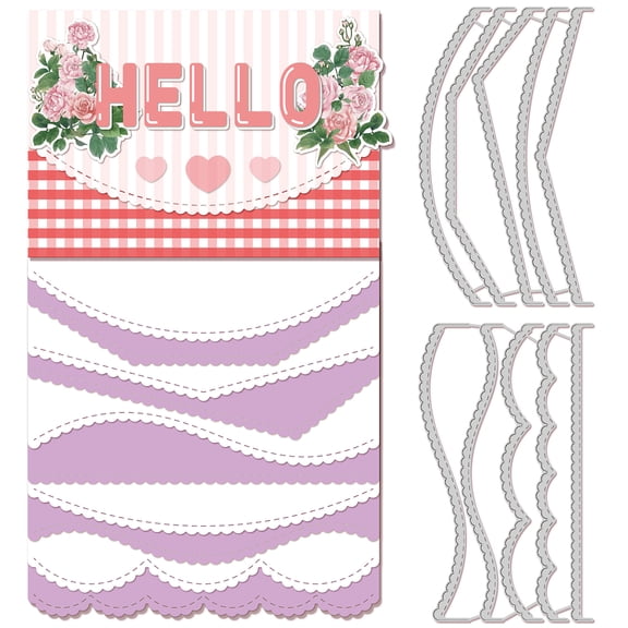Stitched Lace Borders Cutting Dies Scalloped Lace Border Die Cuts Envelope Border Cut Die DIY