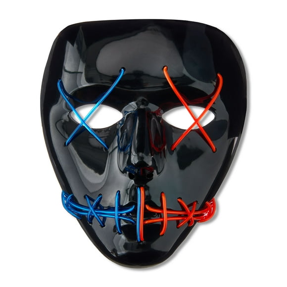 Stitched Red and Blue Mask, Unisex,Halloween Costume Accessory for Adults, by Way to Celebrate
