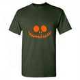 thumbnail image 1 of Stitched Pumpkin Emoticon Holloween Graphic Tees Men Humor Novelty Funny Sarcastic T Shirt, 1 of 5