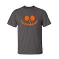 thumbnail image 1 of Stitched Pumpkin Emoticon Sarcastic Humor Graphic Novelty Funny Tall T Shirt, 1 of 1