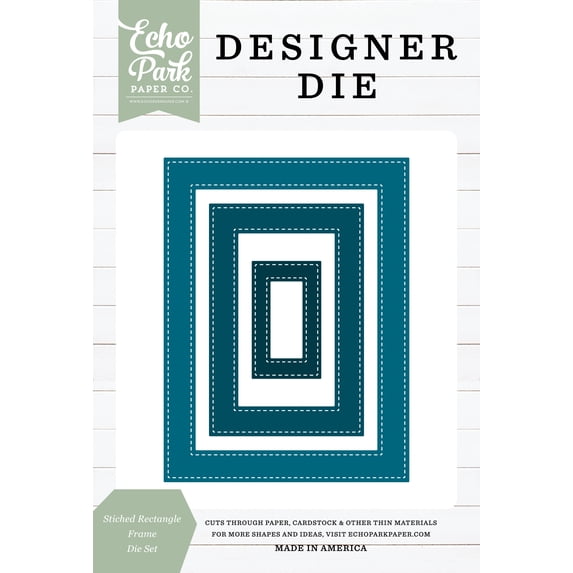 Stitched Rectangular Frame Large Die Set