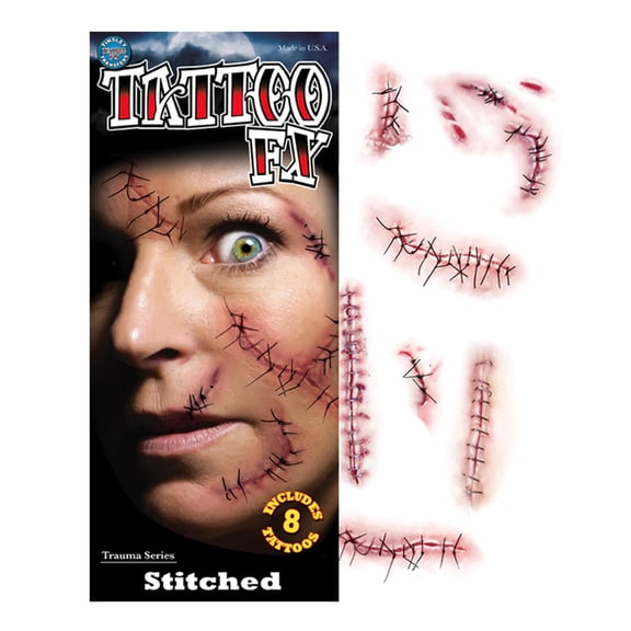 Tinsley Transfers Stapled & Stitched Temporary Tattoo Kit, Standard