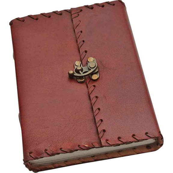 Stitched Wrap Around Leather Journal with Clasp by Medieval Collectibles