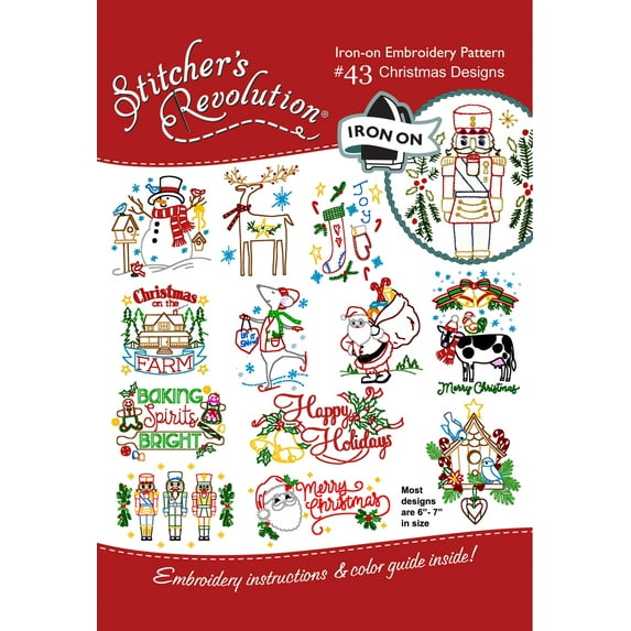 Stitcher's Revolution Christmas Designs Iron-on Transfer Pattern for Embroidery, Stitching, and Painting by Aunt Martha's
