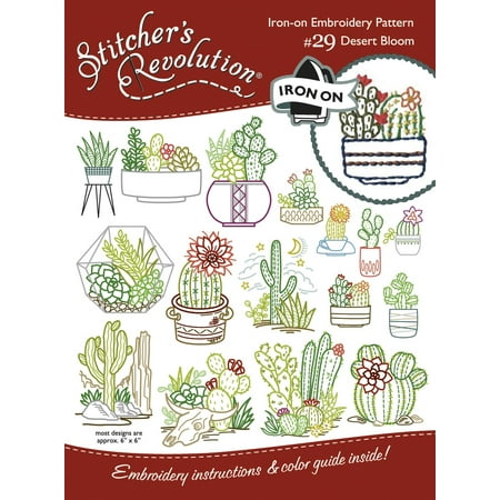 Stitcher's Revolution Desert Bloom Iron-on Transfer Pattern for Embroidery