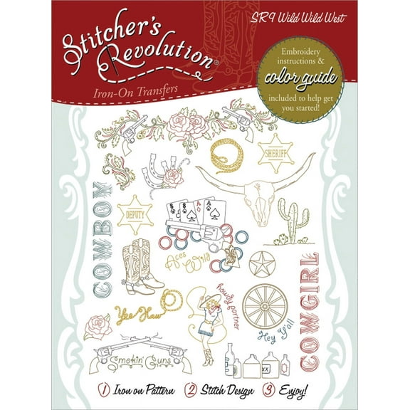 Stitcher's Revolution Iron-On Transfers-Wild Wild West
