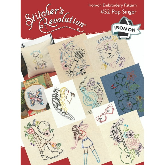 Stitcher's Revolution Pop SInger #SR52 - hot iron embroidery pattern