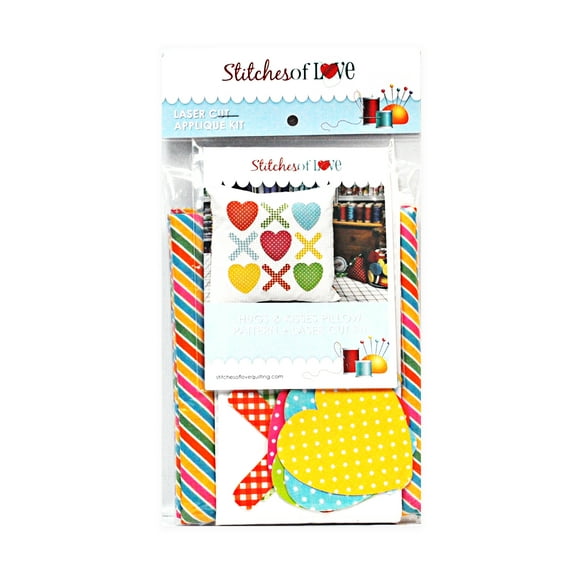 Stitches of Love Hugs and Kisses Pillow Pattern Plus Laser Cut Kit