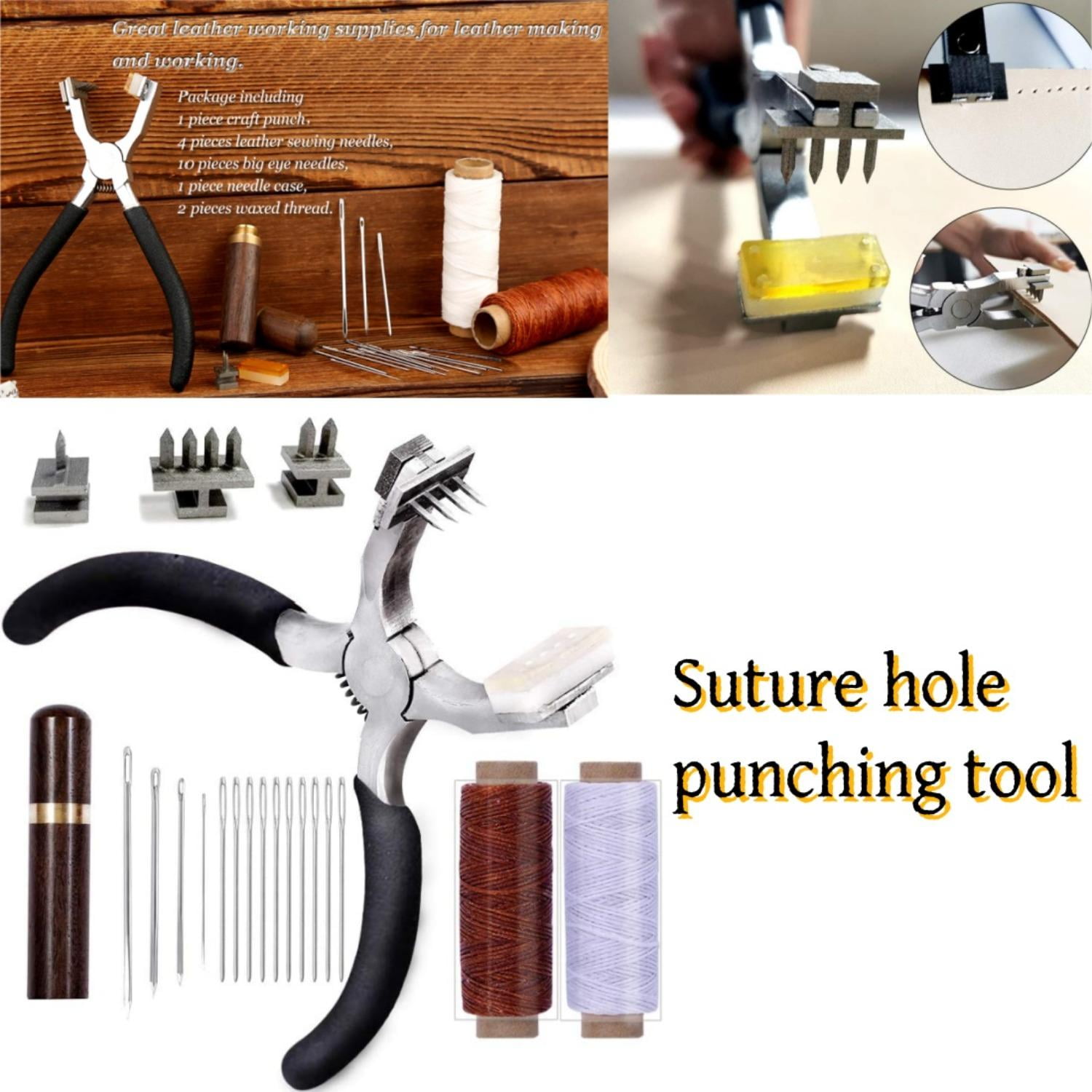 Stitching Hole Punch,4mm Silent Rhombus Leather Hand Pliers with ...