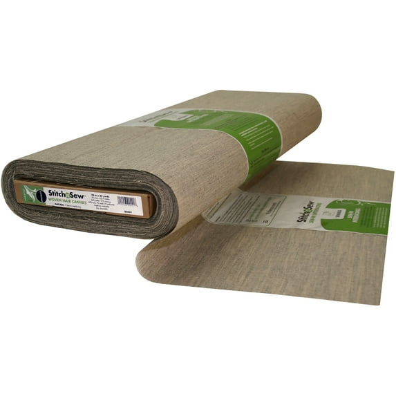 StitchnSew by HeatnBond Sew-In Hair Canvas Woven 22" Fabric Interfacing, Natural, 25 yd Bolt