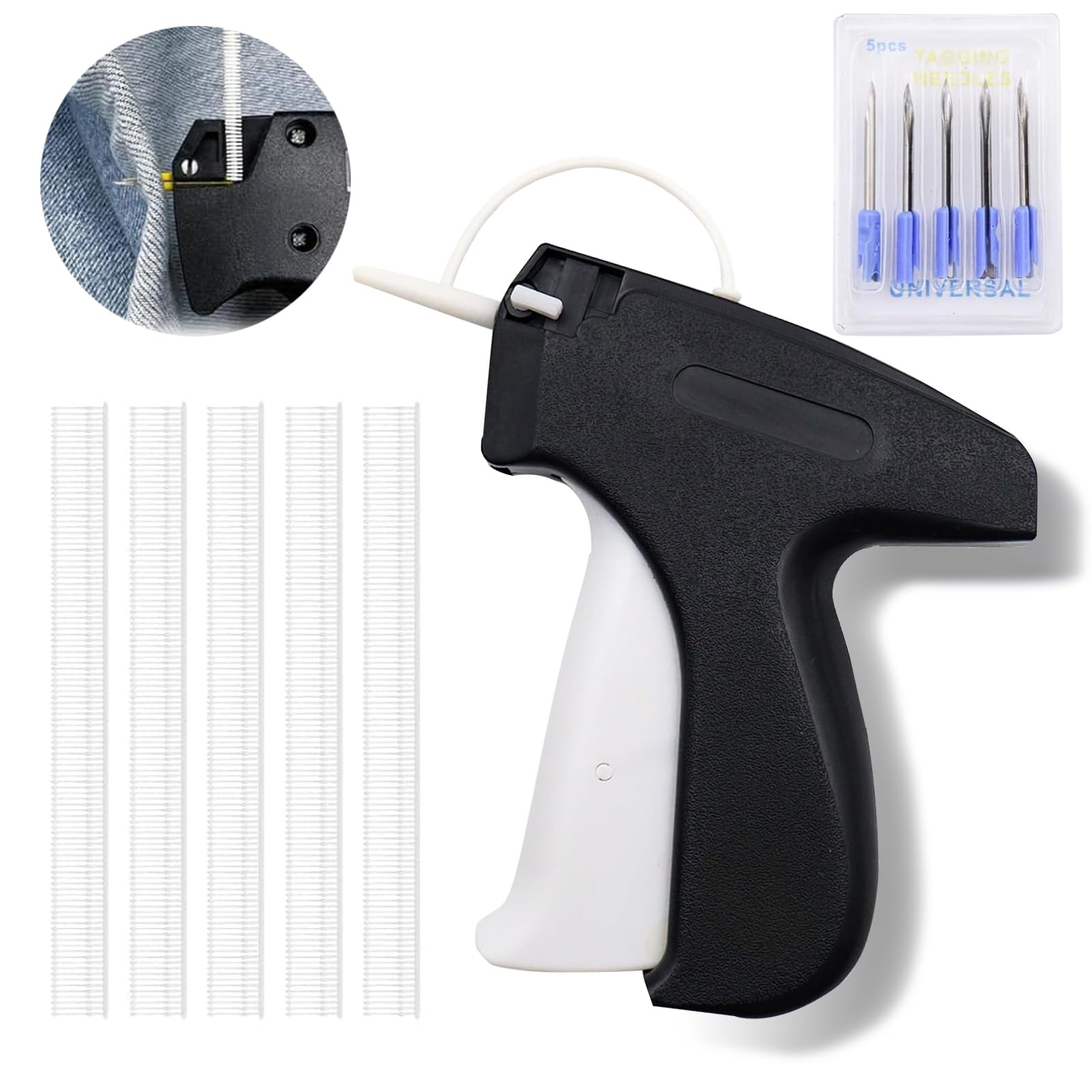 Stitchy Quick Pistola Da Cucito Portatile Per Vestiti | Kit Con 6 Aghi E 2000 Fermi (1000 Neri + 1000 Bianchi) | Viola