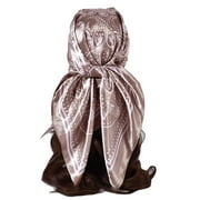Stiwee Beauty Stuff Personal Care Women's Satin Square Silk Like Hair Scarves Wraps Headscarf For Sleeping 90CM Silk Square Scarf Hand Flower Turban Shawl Scarf