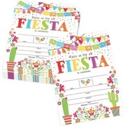 Stiwee Don't Miss Out Fiesta Invited Card Home Decor Birthday Invitations - Cactus Theme Double-Sided Invites