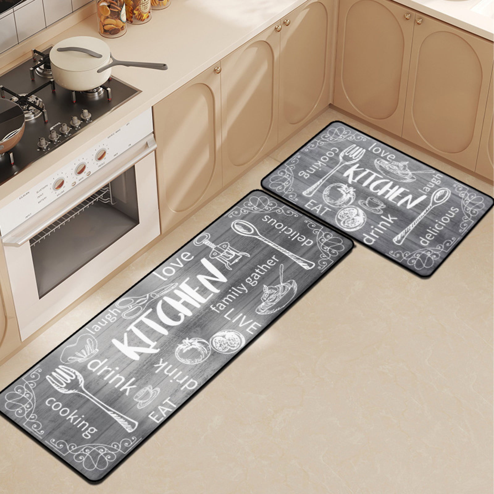 Stiwee February Sale for Holidays Kitchen Mat Home Decor Retro Floor