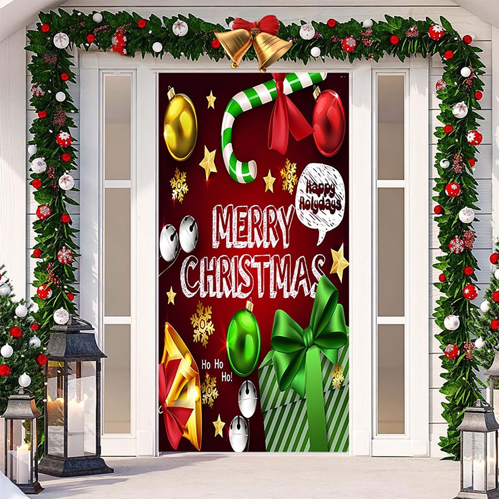 Stiwee Gr1nch Door Decoration Christmas Door Cover,Christmas Door ...