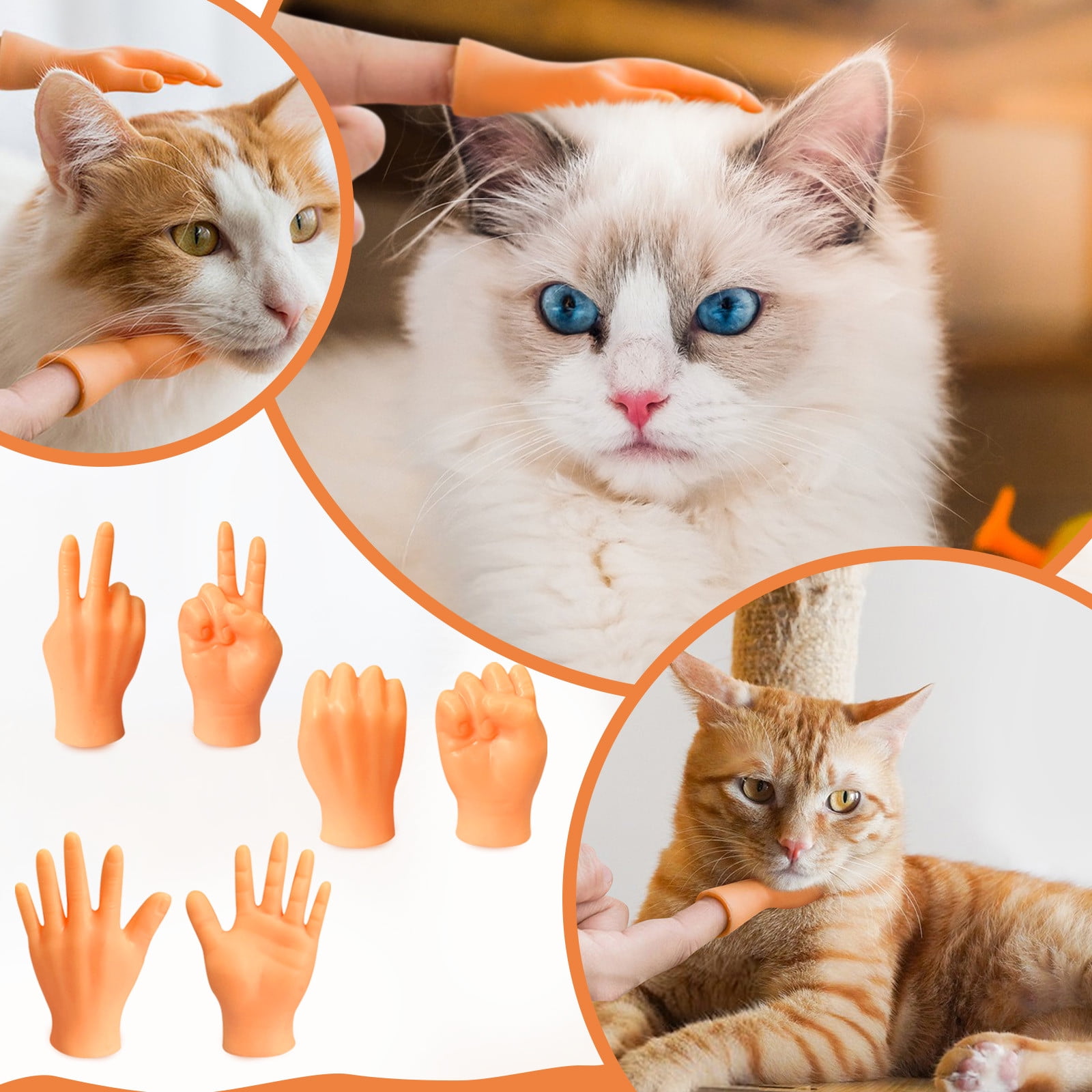 Stiwee Kids Games Cat Hands,small Cat Crossed Hands,human Hands, Small ...