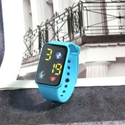 Stiwee Watches for Kids Children's Watch Suitable for Students' Outdoor Electronic Watches Screen Watch Display Time Month/Sky Blue