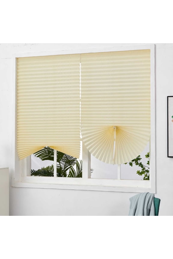 Window Shades - Pleated Paper Shades For Indoor Window Covers - Black Blinds Window Shade Home Textiles