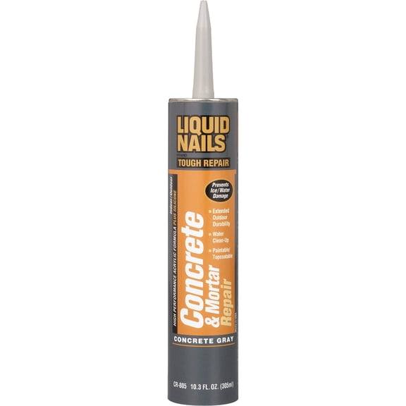 Stkertools Gray Concrete Sealant CR-805 - Weather-Resistant Latex - 10.3 oz, Gray