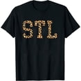 thumbnail image 1 of Stl Leopard Pattern Womens St. Louis T-Shirt Black Large, 1 of 5