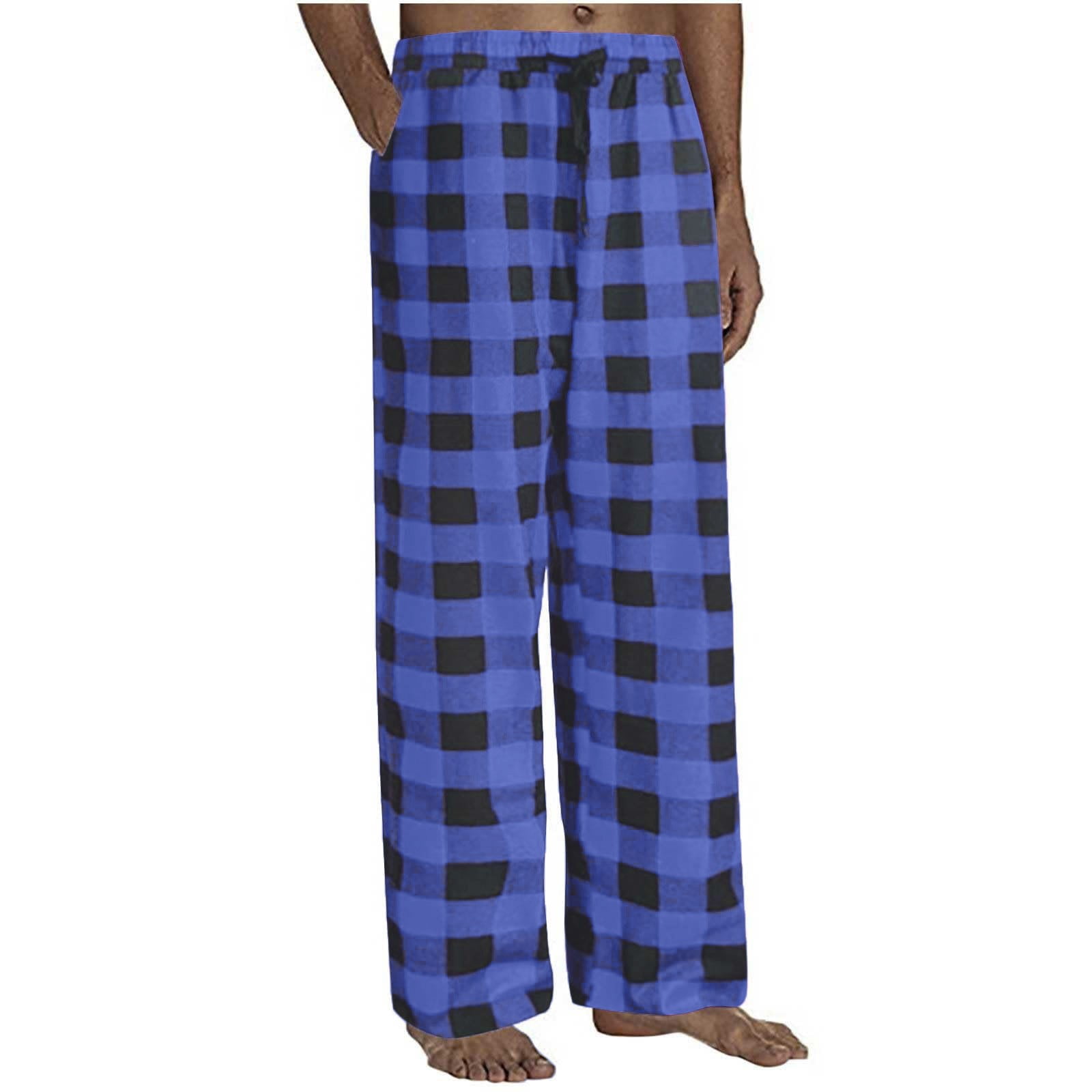 StlshzGo Mens Pajama Pants Flannel Cotton Plaid Sleep & Lounge Pants