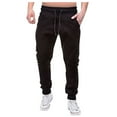 StlshzGo Mens Pants Relaxed Fit Solid Color Ripped Holes Gradient