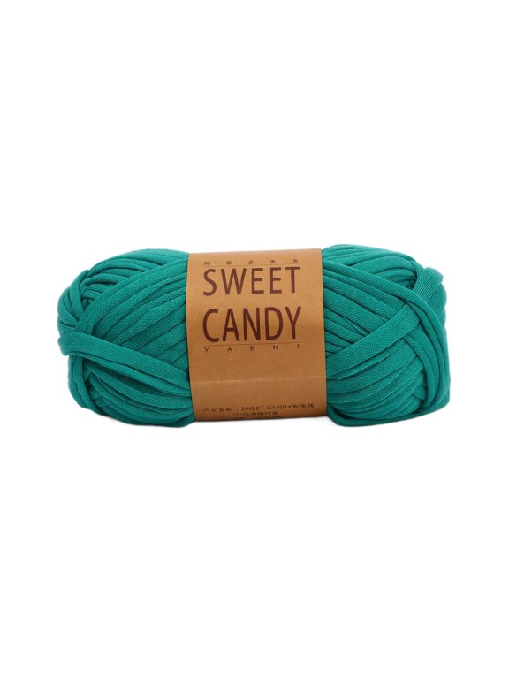 1-Pack Soft T-Shirt Yarn for Crochet and Knitting, Chunky Fabric Yarn for DIY Slippers and Bags