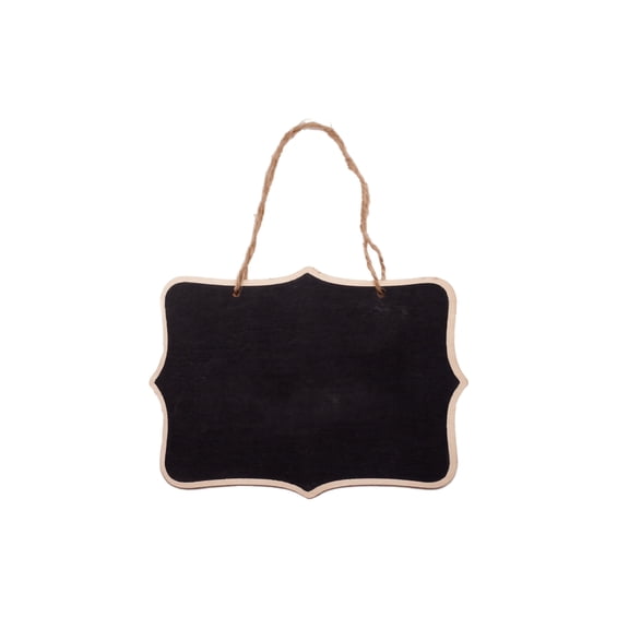 StlyGar 1Pcs Mini Chalkboard Sign Reusable Wood Chalkboards with Hanging String Erasable Double Sided Small Hanging Blackboard for Message Board Sigs Labels Party Buffet Plant Food