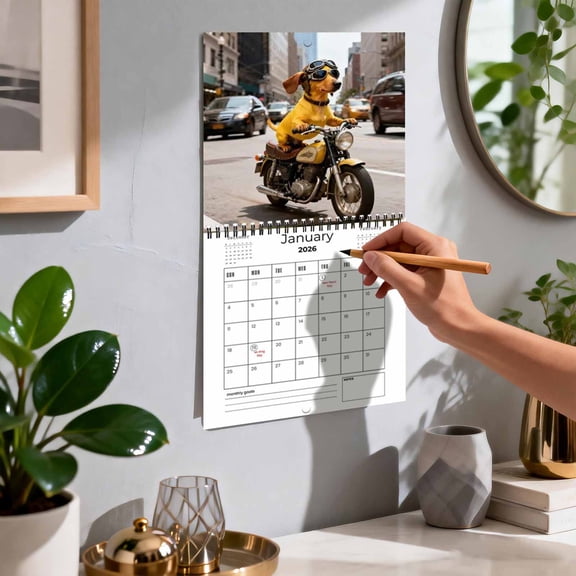 StlyGar 2026 Dachshund Wall Calendar 12 Month Sausage Dog Calendar with Cute Dachshund Photos,Dog Family Planner Calendar Gift for Dachshund Lovers D