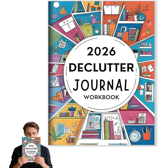 StlyGar 2026 Declutter Journal Workbook Full-Year Calendar & Monthly Layouts,60 Page Guided Organization Planner with Prompts,Checklists, and Reflection Tools for Home & Life 1Pcs