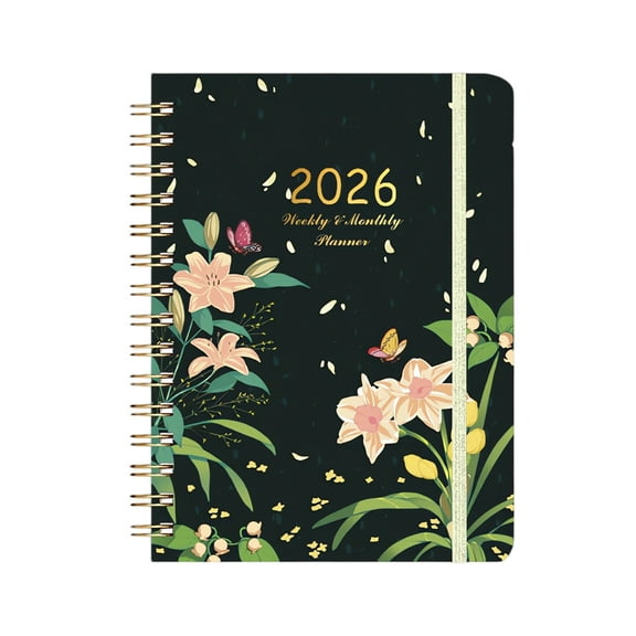 StlyGar 2026 Planner, Weekly and Monthly Planner, January 2026 to December 2026, Pretty Hardcover 2026 Calendar Planner BookPerfect Office Home School Supplies - 6.1" x 8.46"(1pcs)