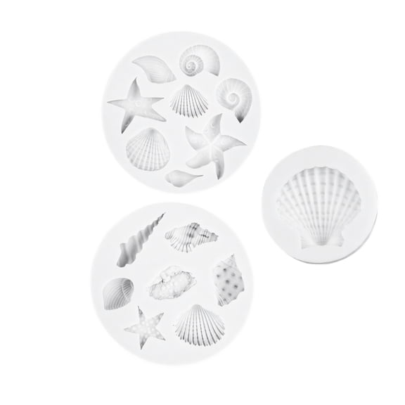 StlyGar 3 Pack Shell Polymer Seashell Molds for DIY Crafts Baking Molds for Chocolate Decoration Candy Polymer DIY Crafting Projects